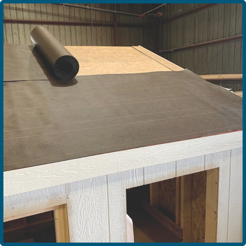 Roof tar paper underlayment